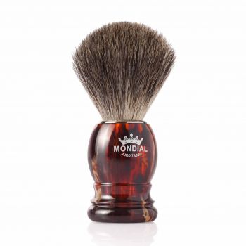 Mondial Basic Shaving Brush Grey Badger, Tortoise Shell