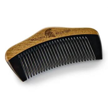 The Golden Spartan Horn Beard Comb